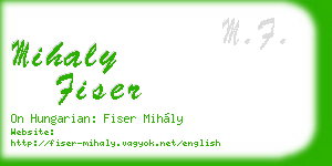 mihaly fiser business card